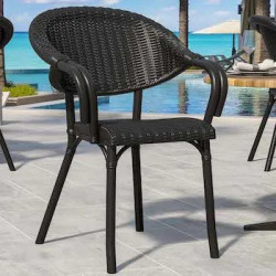 Krzesła tarasowe (Rattan Look)