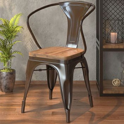 Tolix Stil | California Stühle | mit Armlehne -S-