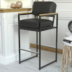 Gastro bar stool with armrest: Kyla