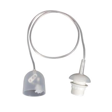 Screw-cased pendant, plastic, clear, 1xE27 |60W, IP20