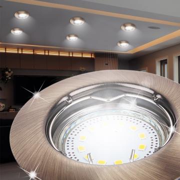 LED plafond Ø82mm | bronze | spot salle de bain | lampe encastrée salle de bain
