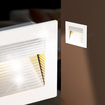 Lámpara empotrada LED de pared blanca | Spotlight