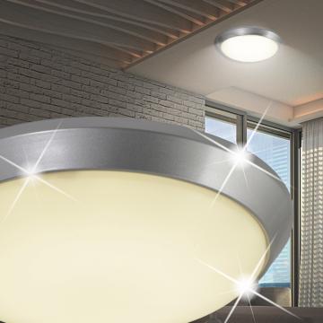 Lampa sufitowa LED Ø330mm | srebrna | stal nierdzewna