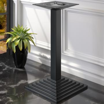 PYRAMIDE | Piètement de table haute bistrot | Noir | L:P 41 x 41 cm | Colonne : 6 x 109 cm