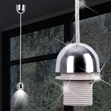 Lamp Suspension 800mm | 1x60W | Chrome | Suspension Pendant Bedroom Lamp