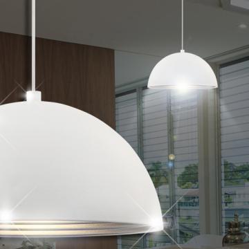 Nowoczesna lampa wisząca Ø400mm | Retro | Biała | Alu