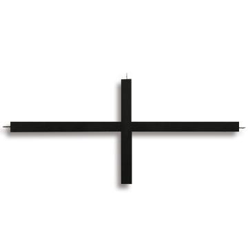 CALGARY | Cross T Bar - Long | 24x26x1250mm | Black | Connection profile