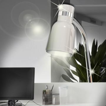 Klemm ↥305mm | Silber | Lampe Bürolampe Büroleuchte Klemmlampe Klemmleuchte