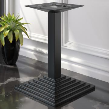 PYRAMIDE | Restaurant Table Base | Black | Base Plate: 45 x 45 cm | Column: 8 x 76 cm