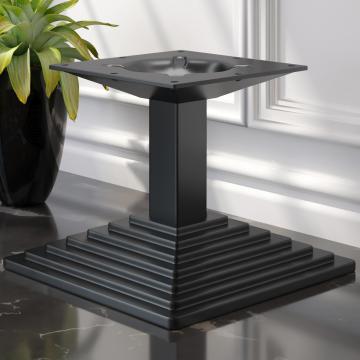 PYRAMIDE | Bistro Lounge Tischgestell | Schwarz | Fuß: 45 x 45 cm | Säule: 6 x 40 cm