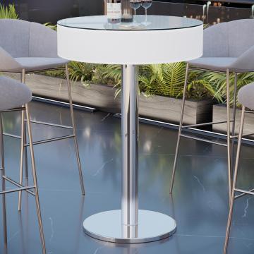 COCO | LED Cocktail Bar Table | Ø:H 60 x 110cm | RGB | Battery | Rund