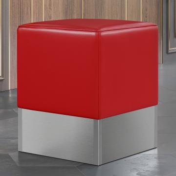 CUBO | Bistro Cube Seat | Red | Leather