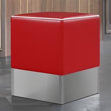 CUBO | Diner Cube Seat | Red | Leather