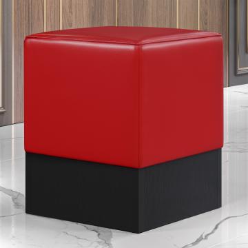 CUBO | Bistro Sitzwürfel | Rot | Leder
