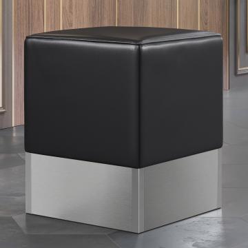 CUBO | Bistro Cube Seat | Black | Leather