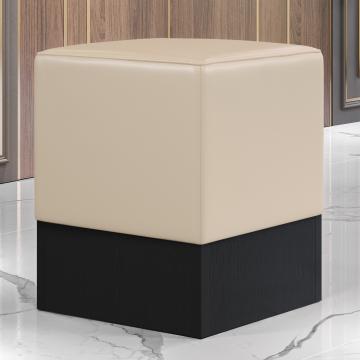 CUBO | Bistro Cube Seat | Cream | Leather