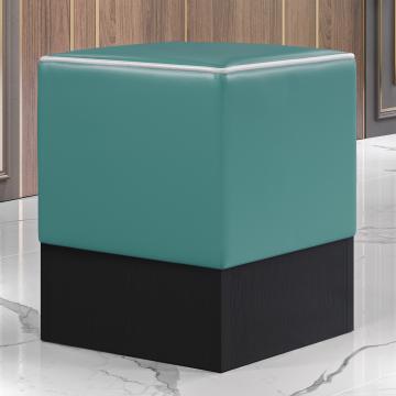 CUBO | Bistro Cube Seat | Turkusowy | Skóra