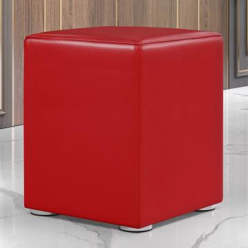 CUBO FULL | Cube puf | Rød | Læder