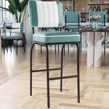 DINER | Diner Bar Stool | Turquoise | Leather