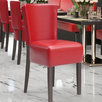 LUCA FULL | Restaurant Chair | Red | Leather
