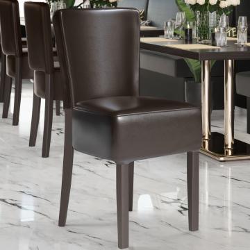 LUCA FULL | Restaurant Chair | Dark brown | Leather