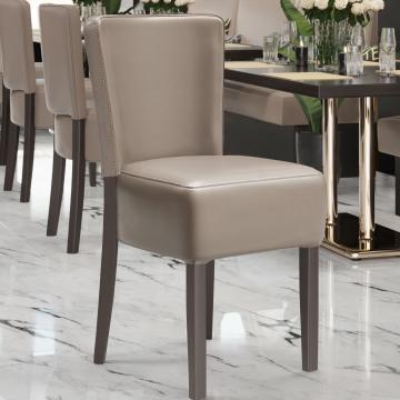 LUCA FULL | Restaurant Chair | Taupe | Leather