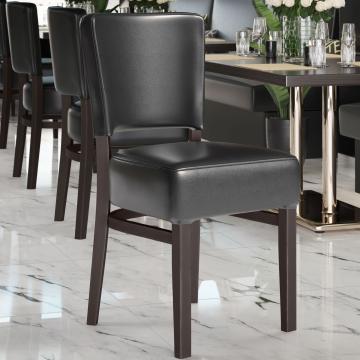 LUCA SMALL | Restaurant Chair | Black | Leather