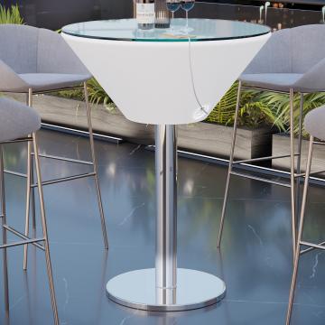 MARTINI | LED Cocktail Bar Table | Ø:H 70 x 108 cm | RGB | Battery | Rund
