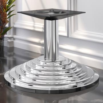 PYRAMIDE | Bistro Lounge Table Frame | Stainless Steel | Base: Ø45cm | Column: 7.6 x 40 cm