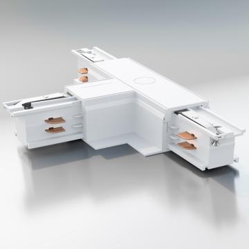 Conector en T para carril | Alimentador / Instalación | Blanco | 110V - 415V | 3 fases