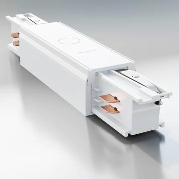 Straight Lighting Track Connector | Feeder / Surface mount | 110V - 415V | White | 3 phases