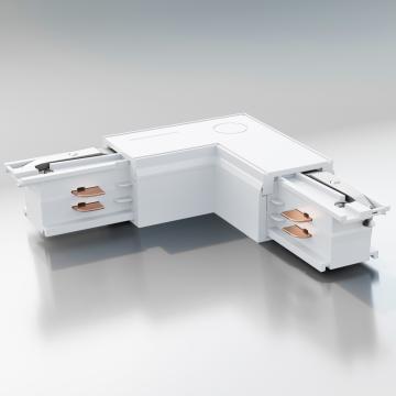 L Lighting Track Connector | Feeder / Surface mount | White | 110V - 415V | 3 phases