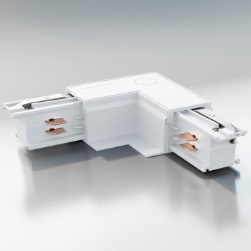 L Lighting Track Connector | Feeder / Flush mount | White | 110V - 415V | 3 phases