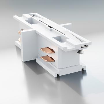 Straight Lighting Track Connector | Surface mount & Flush mount | White | 110V - 415V | 3 phases