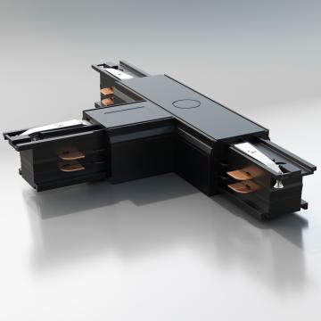 T Lighting Track Connector | Feeder / Surface mount | Black | 110V - 415V | 3 phases