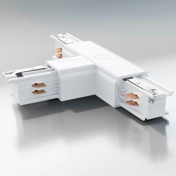Conector en T para carril | Alimentador / Estructura | Blanco | 110V - 415V | 3 fases