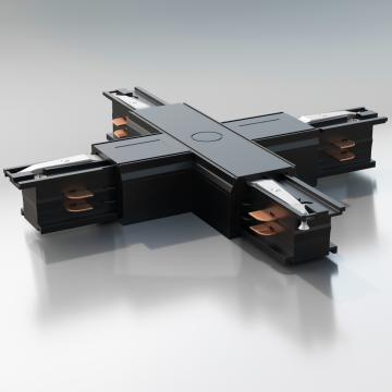 X Lighting Track Connector | Feeder / Surface mount | Black | 110V - 415V | 3 phases