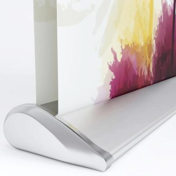 AlaBama | Roll-up banner | aluminium sølv | 100x200 cm | dobbelsidet | Premium