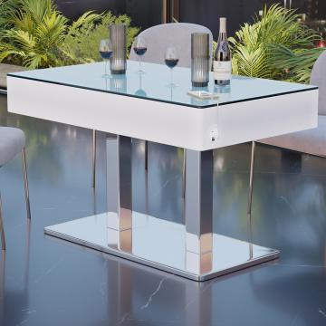 COOZY | Table de cocktail LED | L:P:H 120 x 70 x 76 cm | RGB | Batterie | Rectangulaire