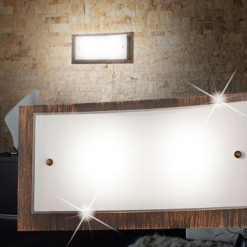 LED Wand Leuchte Braun | Rost | Glas | Metall