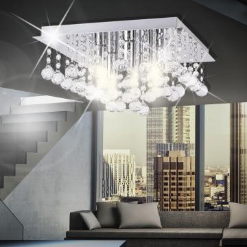Krystal loftslampe Moderne | Krom