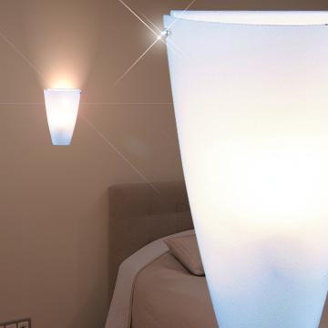 Vegglampe hvit | Glass