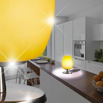 Lampe de table tactile ↥180mm | Dimmable | Moderne | Rétro | Jaune | Verre