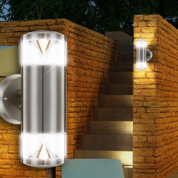 Væglampe OUTSIDE Ø115mm | LED | Moderne | Sølv | Rustfrit stål
