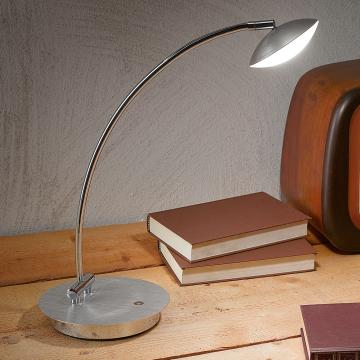 Nowoczesna lampa do pisania ↥480mm | Dotykowa | Ściemnialna | LED | Srebrna | Lampa biurowa