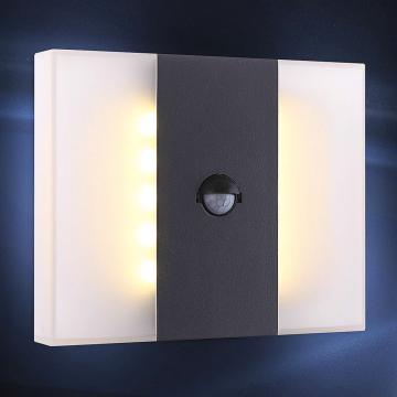 Wandlamp BUITEN Ø210mm | LED | Bewegingsmelder | Modern | Antraciet | Aluminium