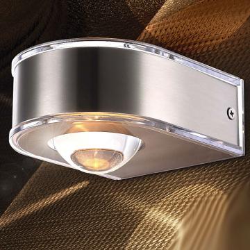 Vegglampe UTE Ø105mm | LED | Samtids | sølv | Veggspot i rustfritt stål