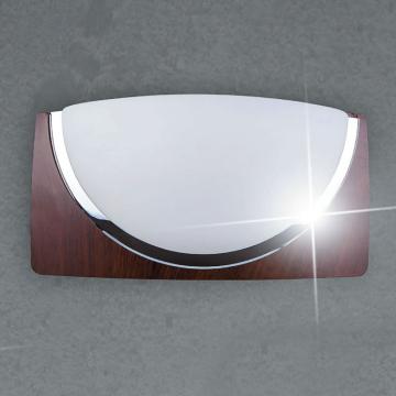 Væglampe 295mm | 1x60W | Brun | Glas | Lampe Stue Soveværelse Spisestue Badeværelse