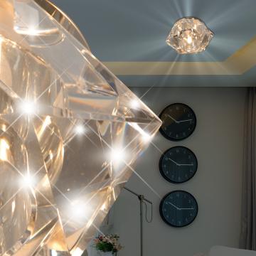Crystal Glass Ceiling Ø80mm | Chrome | Spotlight Recessed Ceiling Lamp