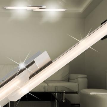 Moderne Lampe de plafond LED | Argent | Acrylique | Acier inoxydable
